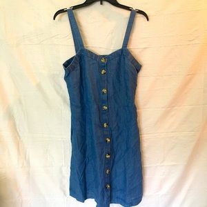 LOFT | Jean Button Down Jumper with Pockets Size: 10